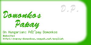 domonkos papay business card